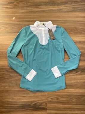 Vestrum - Women's Long Sleeve Show Shirt - Teal / Dusty Blue - XS